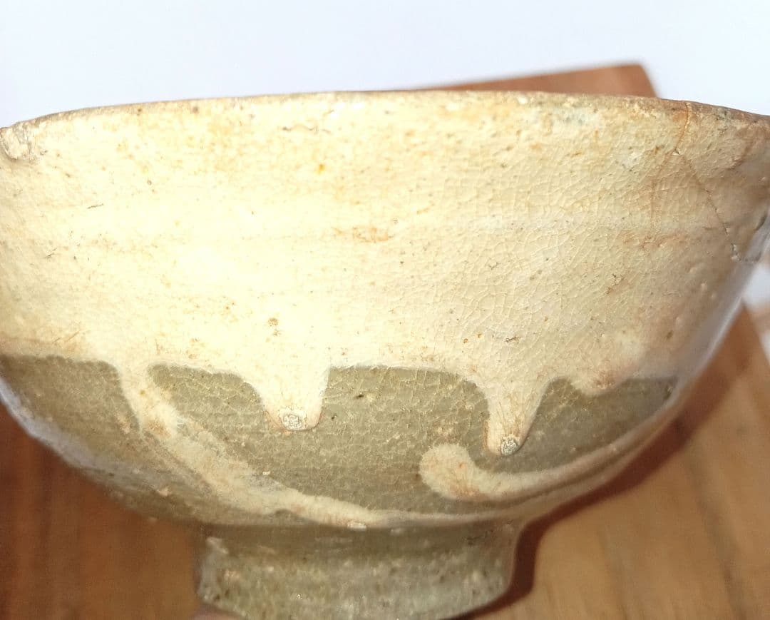 高麗 無地掃目茶碗 李王朝初期 　約450年前頃 西暦1574年頃　韓国工芸