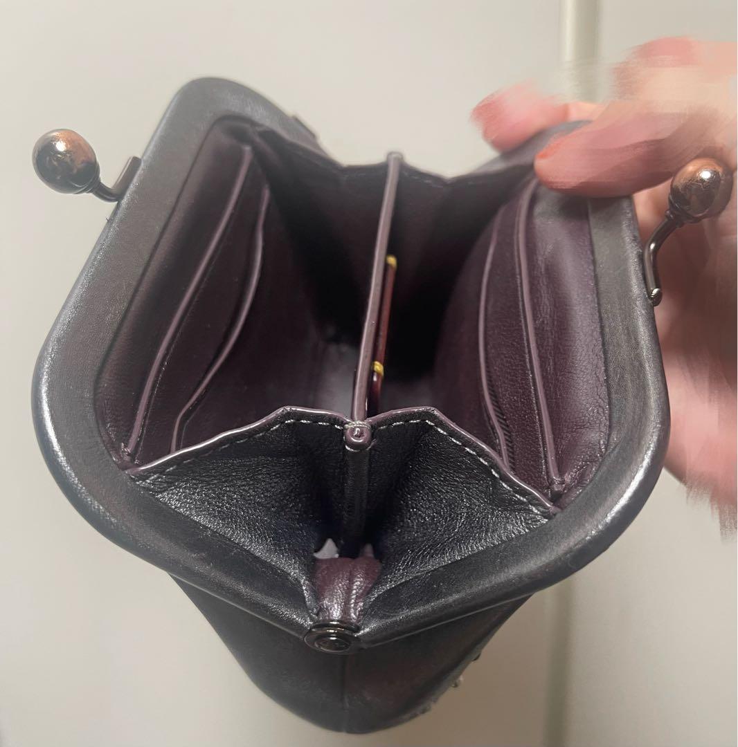 【希少】コーチ パース キスロック 水原希子 スターリべット シルバー