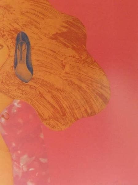 池田満寿夫、【彼女の会話】、希少画集画、新品高級額・額装付、状態良好