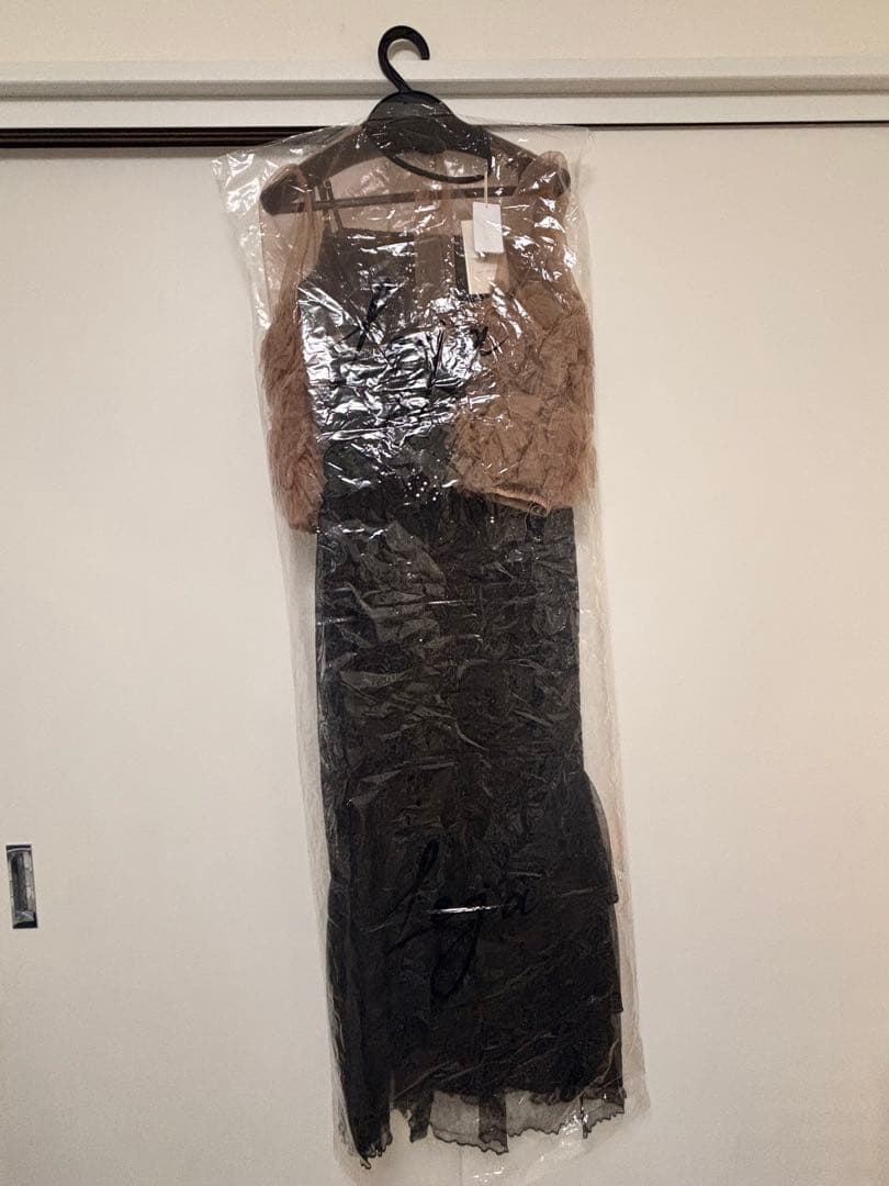 美品 日本製 38【ADORE(アドーア)フラワージャガードひざ丈ドレス