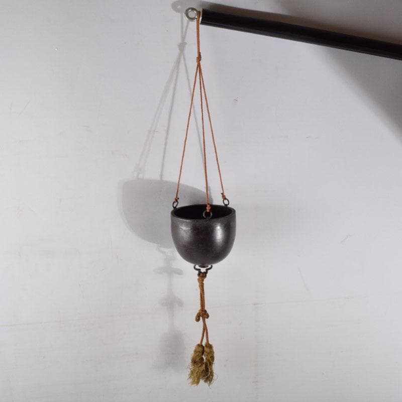 中国 古銅宣徳銅 漢詩山水楼閣文 壁飾 時代箱付 C 9086