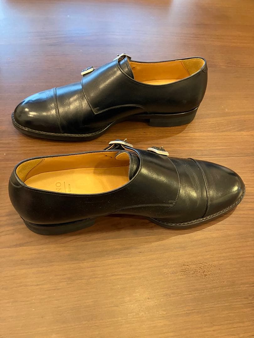 【美品】箱なし BRUNO ブルーノ ダブルモンクシューズ ブラック size7
