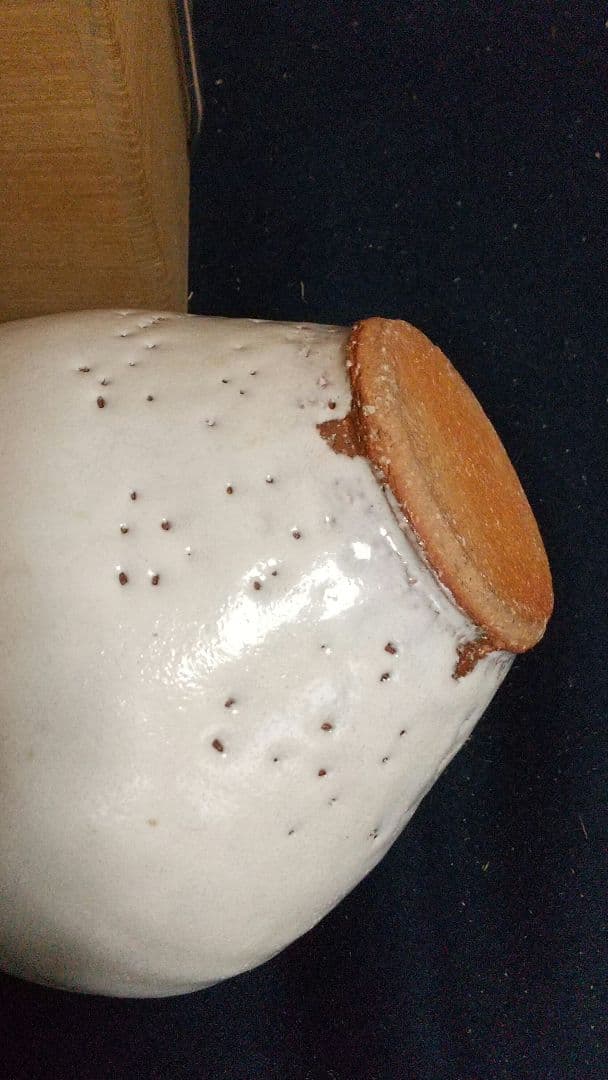 萩焼 壺 三輪栄造作 共箱 父は休雪