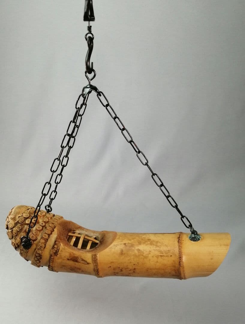 茶事具】宗泰作 大徳寺紫野與雲和尚在判 銘 恵比寿 竹