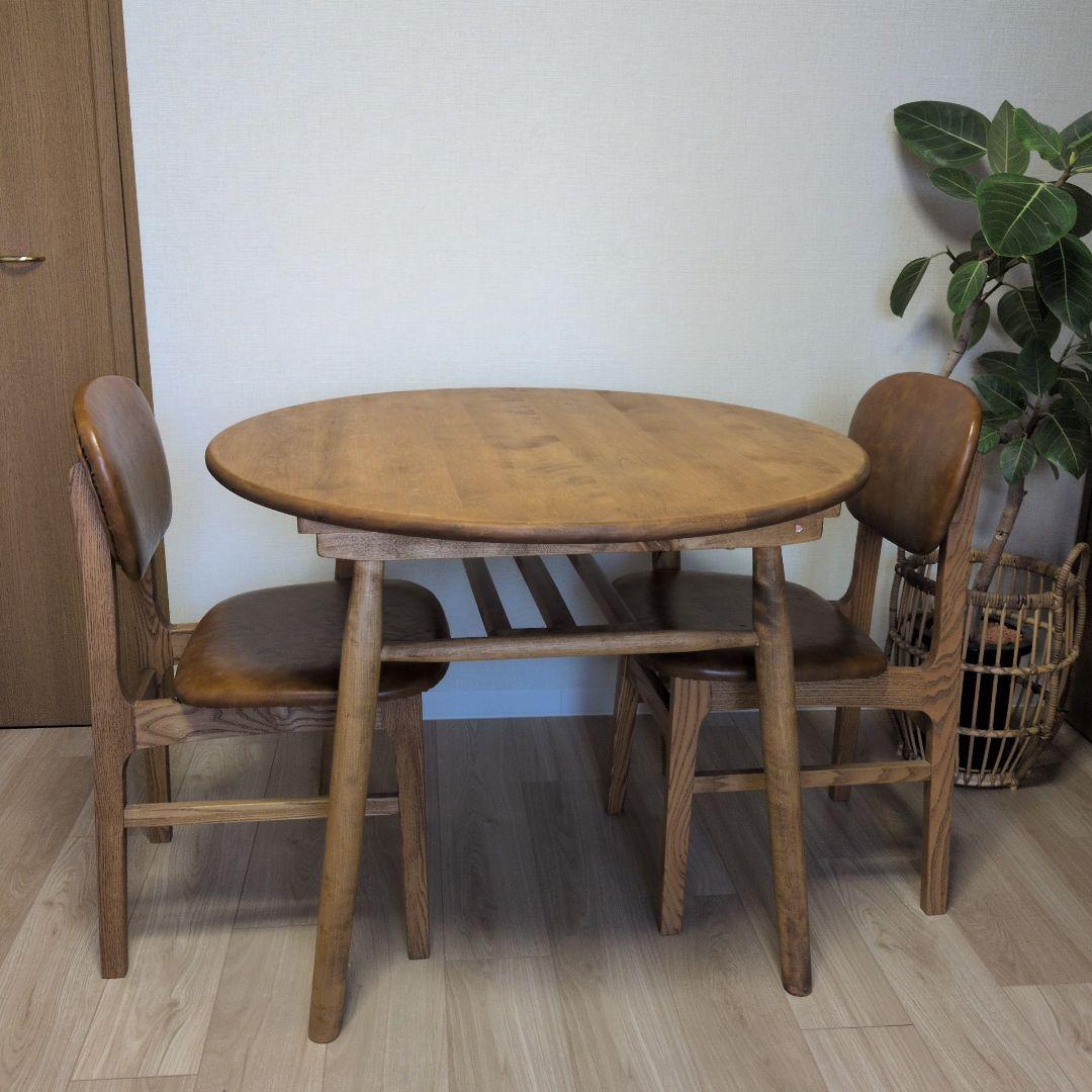 1/26値下げ　関家具　ロジー円形　90cm ダイニングテーブル　椅子は別出品中