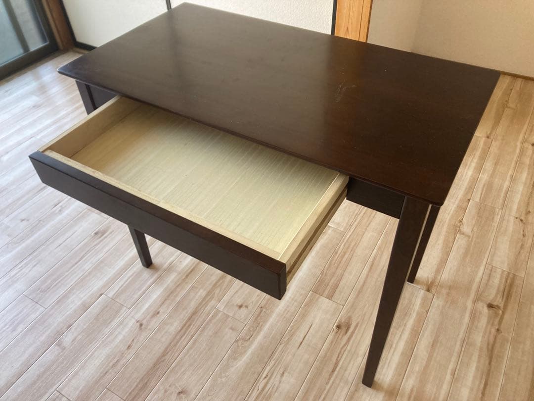 天然木の小型デスク　パソコンや作業台に