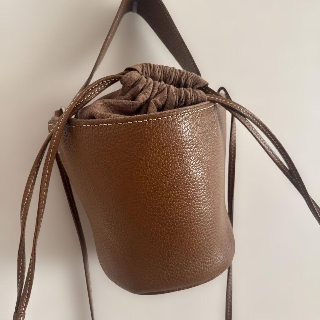 美品　Ayako Bag アヤコバッグ　ポタリバッグ　キャメル