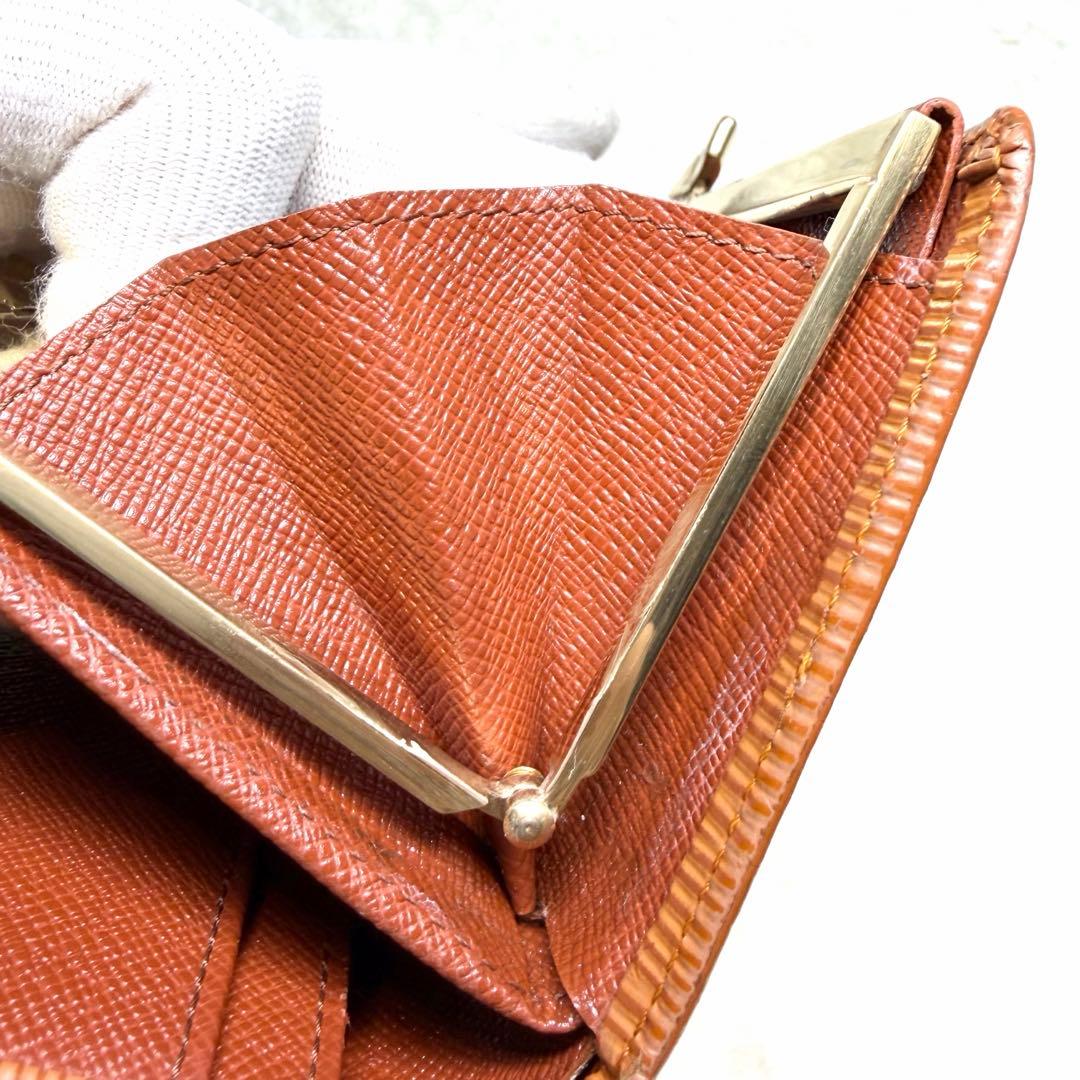 美品　LOUIS VUITTON ルイヴィトン エピ 財布 ブラウン　がま口