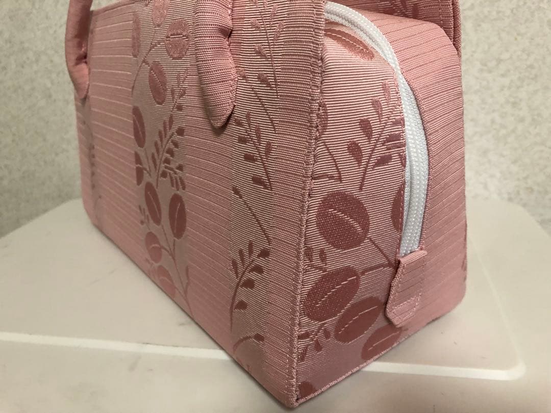 葉柄ピンク和装用バッグ