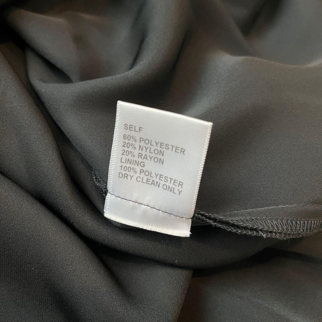 美品♡タダシショウジ レース切替 ドレス 花刺繍 マキシ ブラック 14 XL