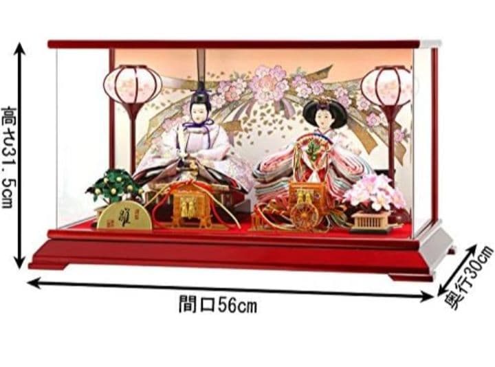 雛人形 コンパクト ひな人形 雛 ケース飾り 親王飾り 清玉作 芥子親王
