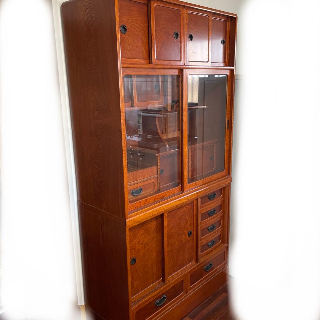 最終価格】昭和レトロ 茶箪笥／木製 食器棚 収納棚｜古家具・和モダン