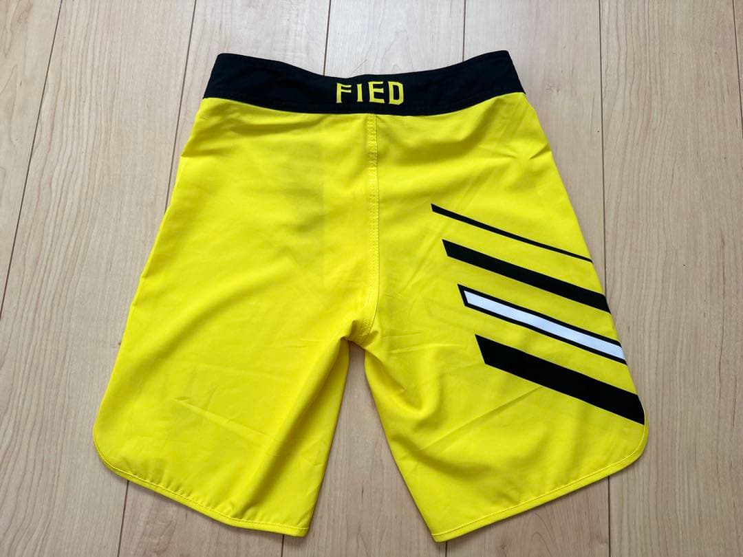 FIED フィジーク用サーフパンツ イエロー ストライプ メンズ