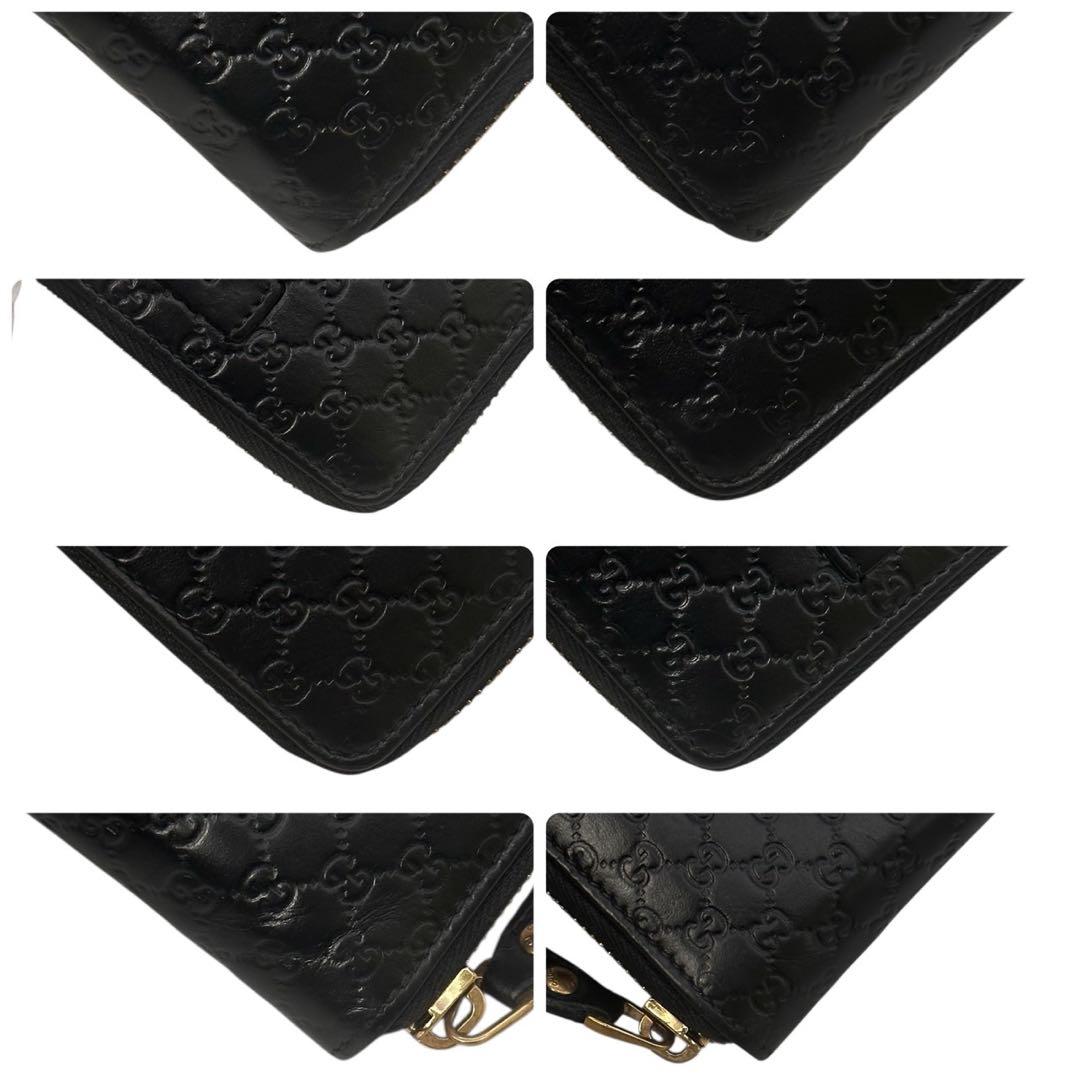 美品 グッチ マイクロシマ ケース 財布 小銭入れ カード コンパクト 黒