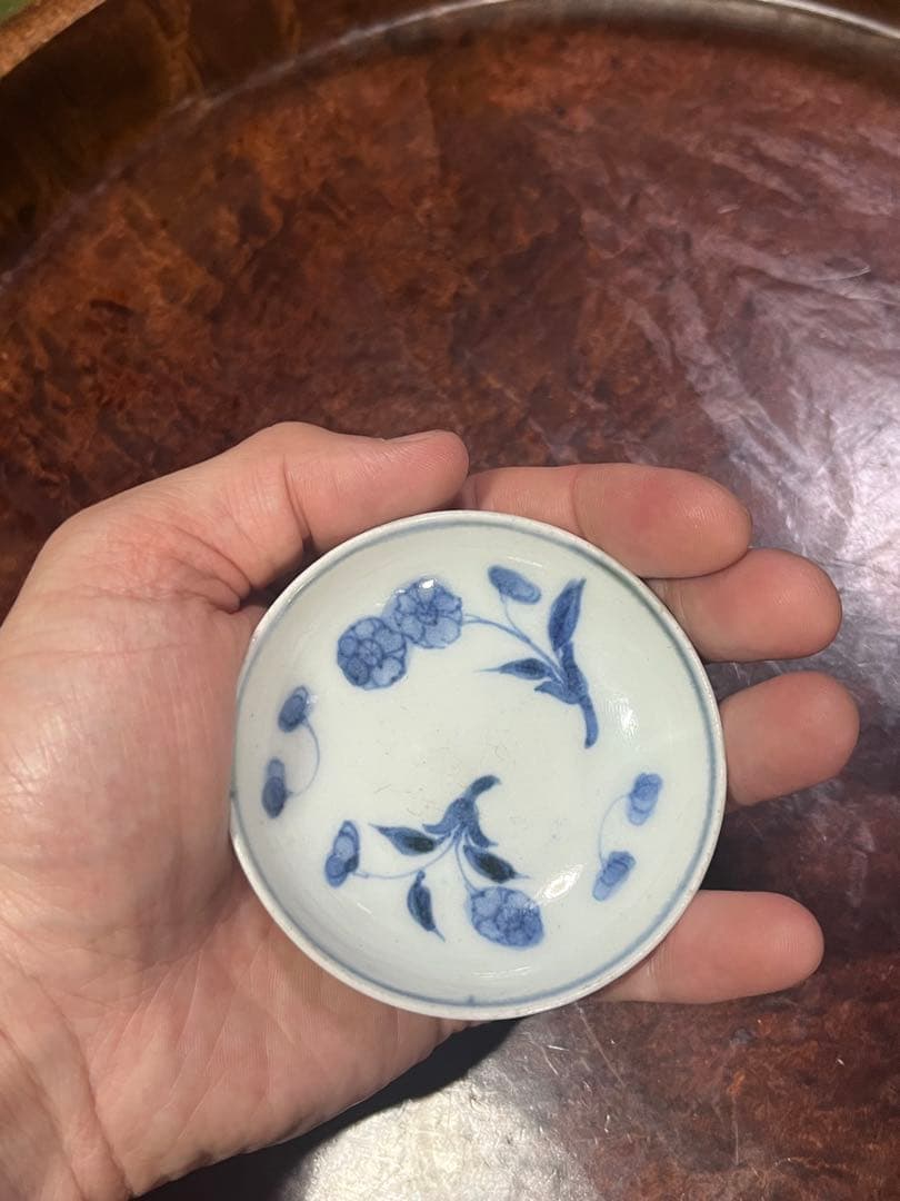 古伊万里 藍九谷 無傷完品 藍柿右衛門 豆皿 小皿 民藝