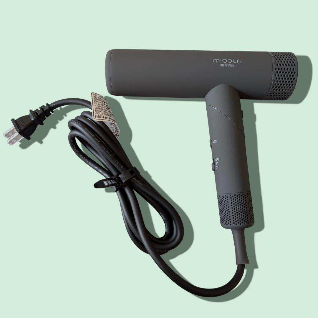 ヘアドライヤー マイナスイオン MiCOLA HDR-M401-H ダークグレー