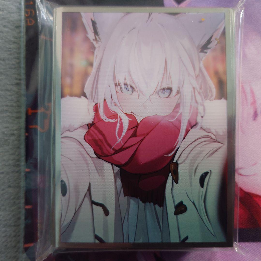 α1 ホロライブ 笑顔&マフラー&コート 白上フブキ スリーブ&プレイマット