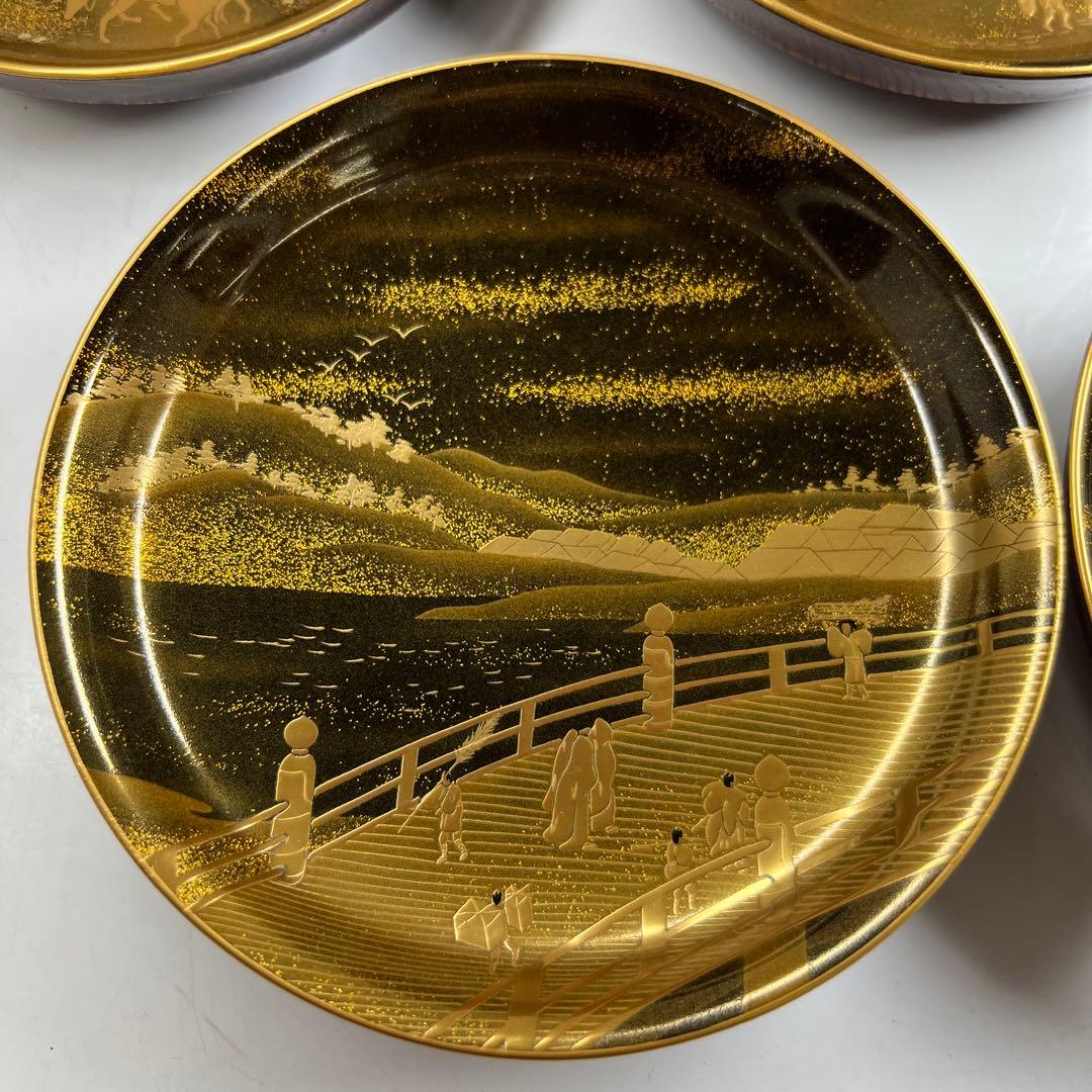 四つ組椀 漆椀4客セット 漆器 朱椀 昔椀 浄法寺塗 天然木 アンティーク