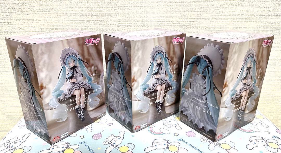 初音ミク ぬーどるストッパーフィギュア ヴィンテージドール メイド ３個セット