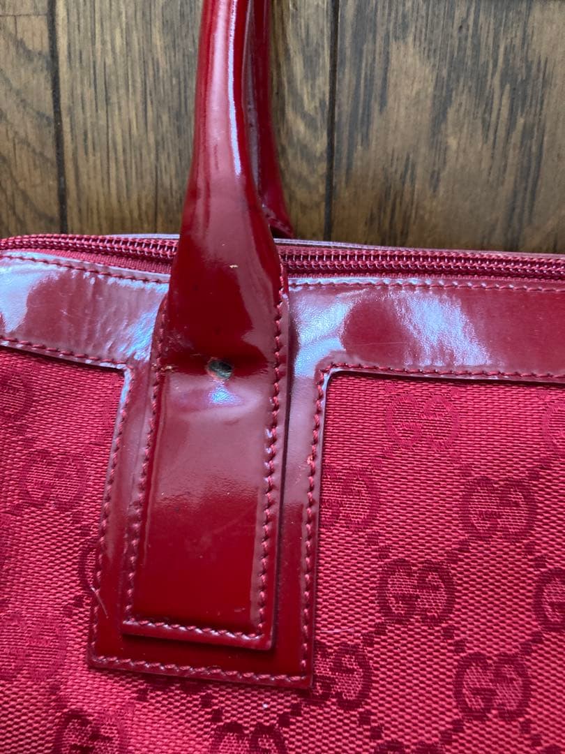 GUCCI レッド ハンドバッグ　匿名配送
