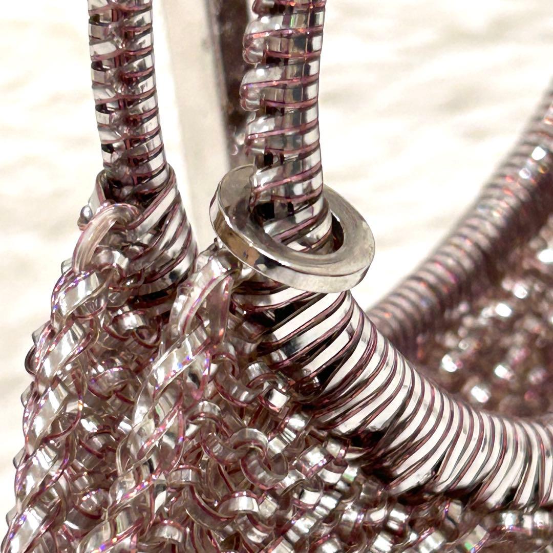 マルちゃん様⭐️【美品】ANTEPRIMA ワイヤーバッグ　ピンクシルバー