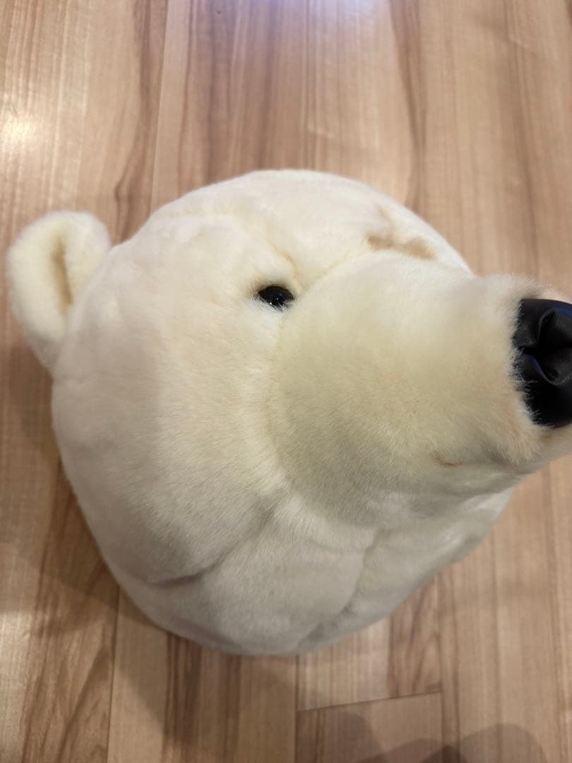 【タグあり】BiBiB&Co社　ポーラーベア　ホッキョクグマ ぬいぐるみ剥製風