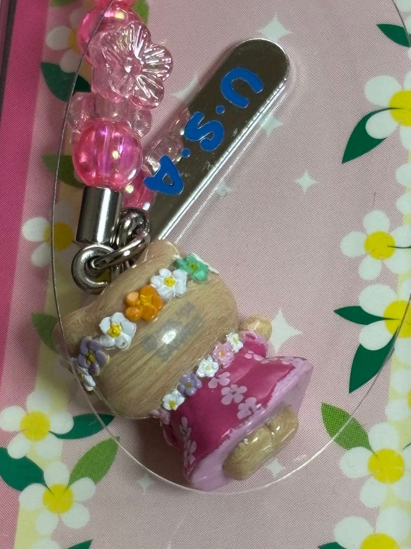 激レア ハローキティ ハワイ限定 ストラップ 日焼け フラダンス プルメリア