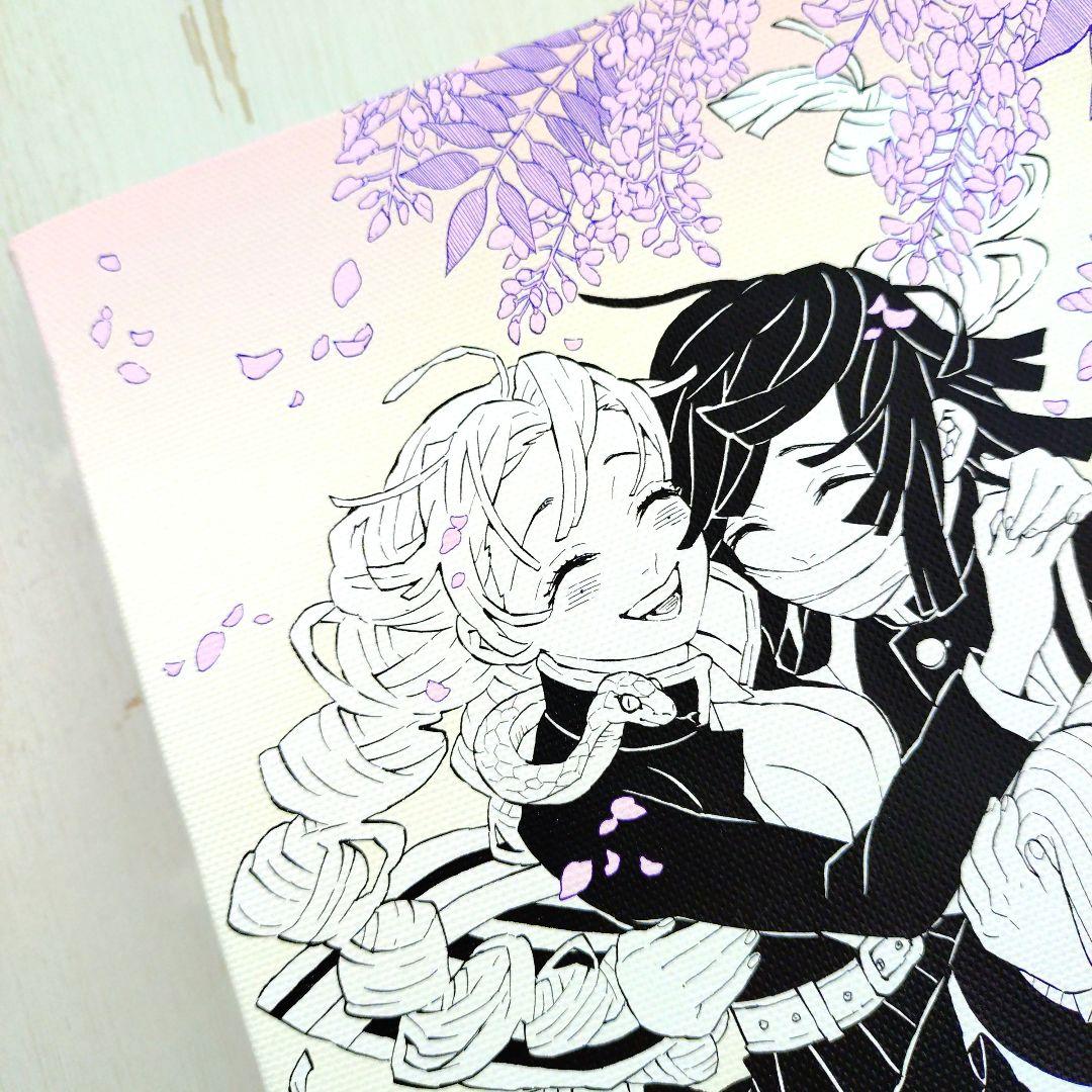 鬼滅の刃 原画展 デザインアートボード 伊黒小芭内 甘露寺