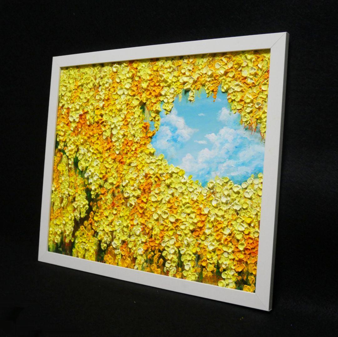 油絵 油彩 油彩画 絵画 絵【ミモザの丘】