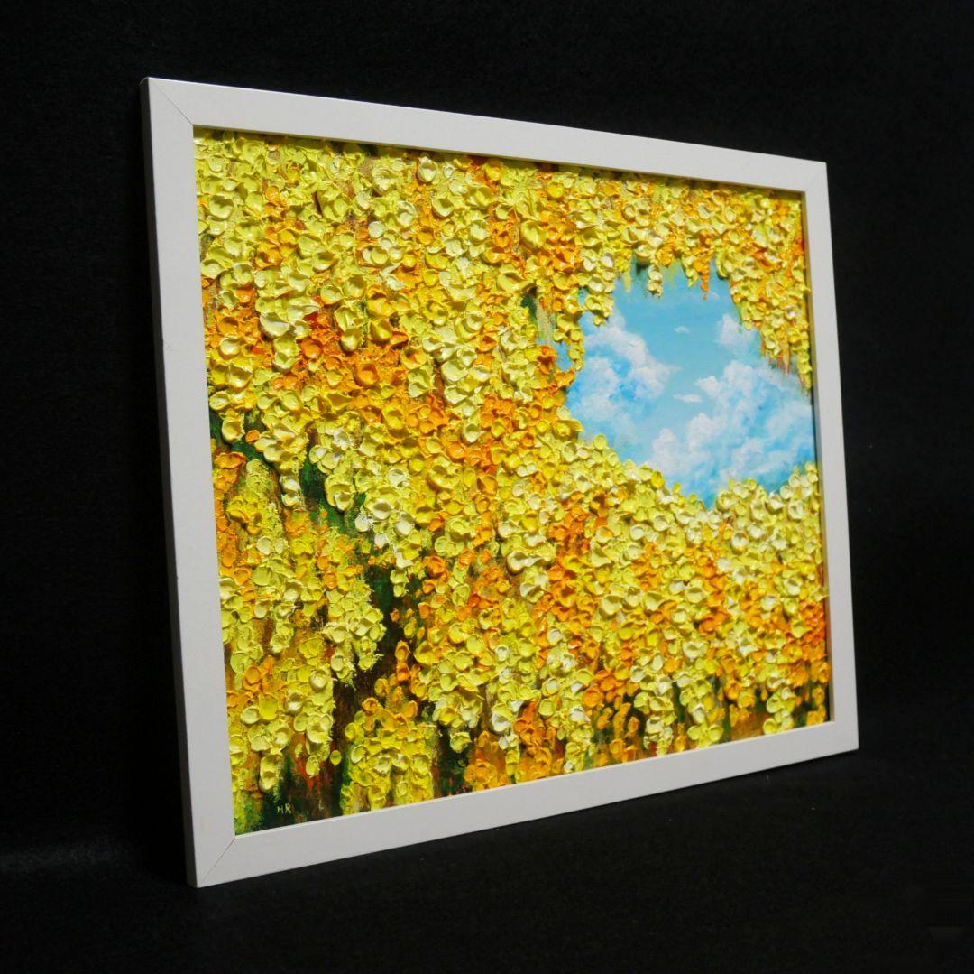 油絵 油彩 油彩画 絵画 絵【ミモザの丘】