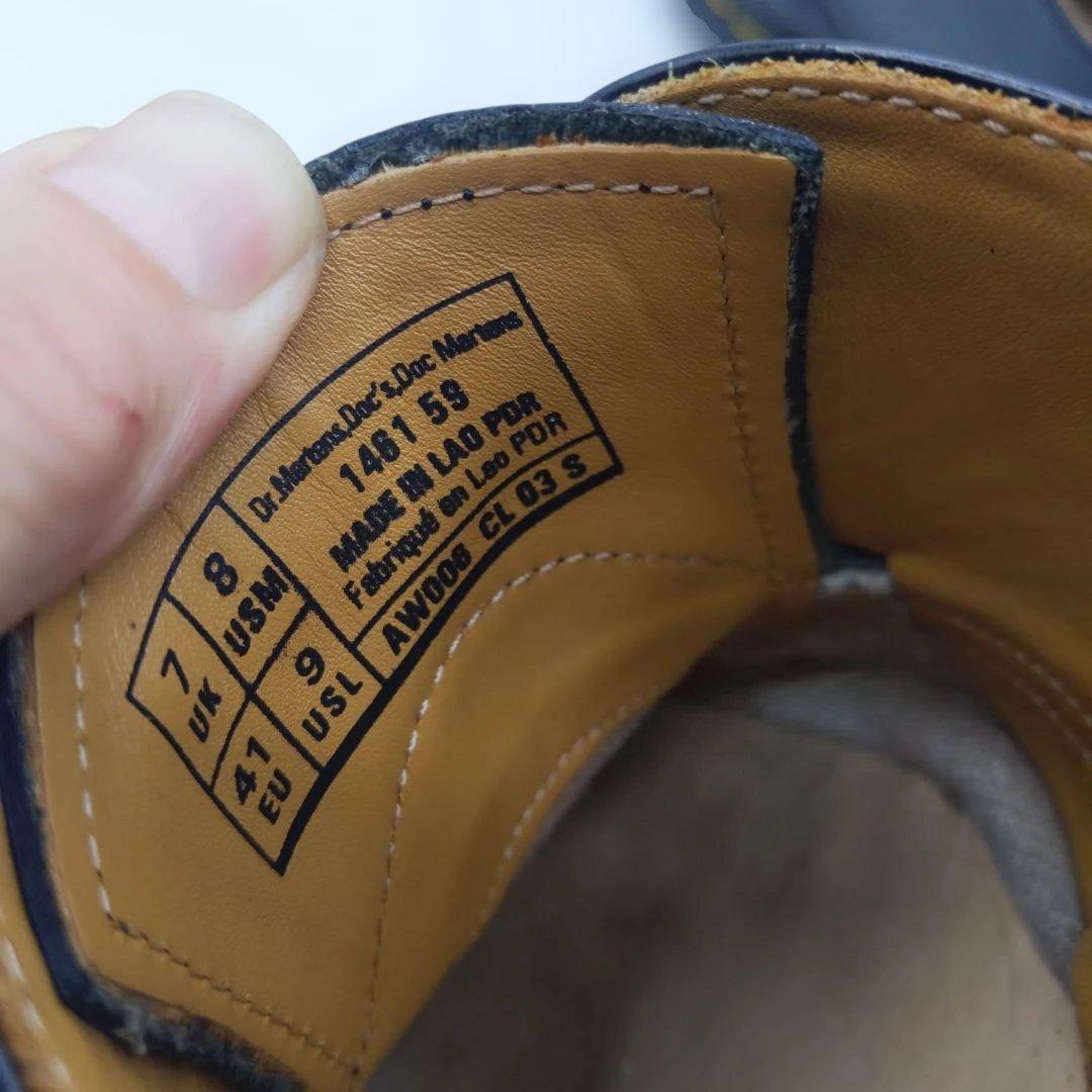 【美品】 ドクターマーチン 1461 59 UK7 3ホールシューズ ブラック