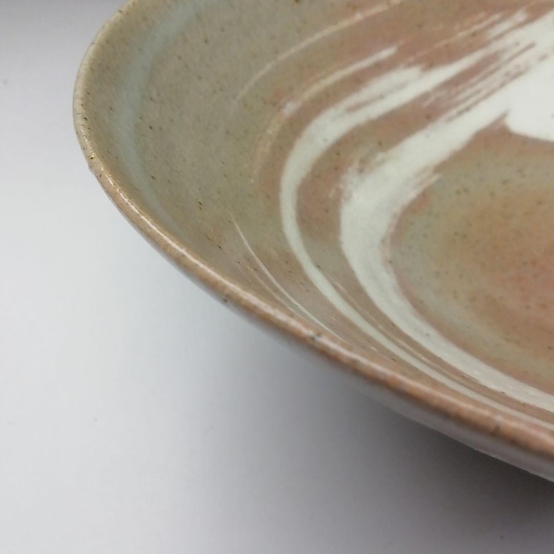 T633 茶碗 『刷毛目 平茶碗』『渡辺六郎』 共箱 抹茶碗 茶道具