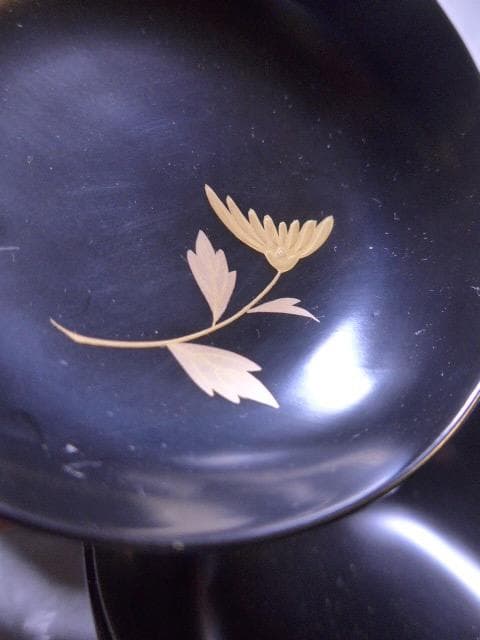 美品です　平安堂の貴重な高級蒔絵椀　草花蒔絵　吸物椀　６客