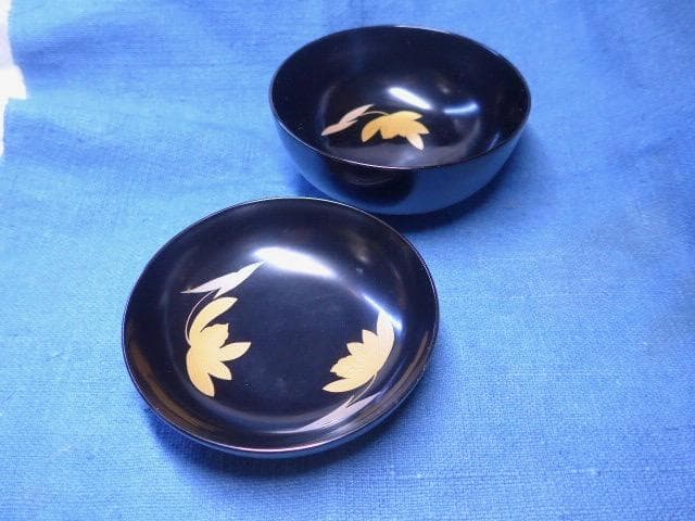 美品です　平安堂の貴重な高級蒔絵椀　草花蒔絵　吸物椀　６客