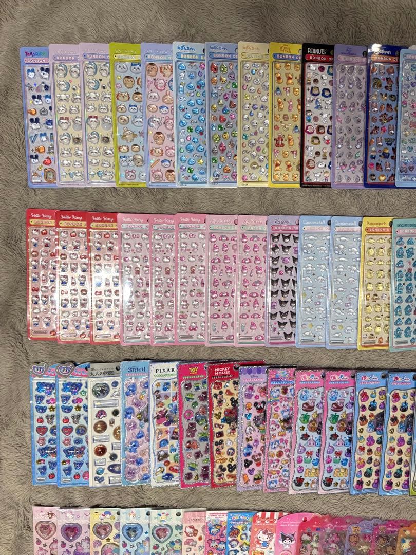 正規品ボンボンドロップシール等　たまごっち　ディズニー　しずくちゃん　計128枚