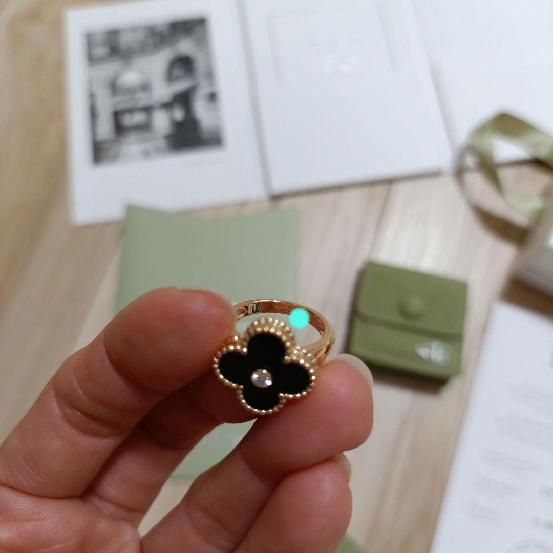 mimi　美品　アルハンブラ オニキス　リング　指輪　45号