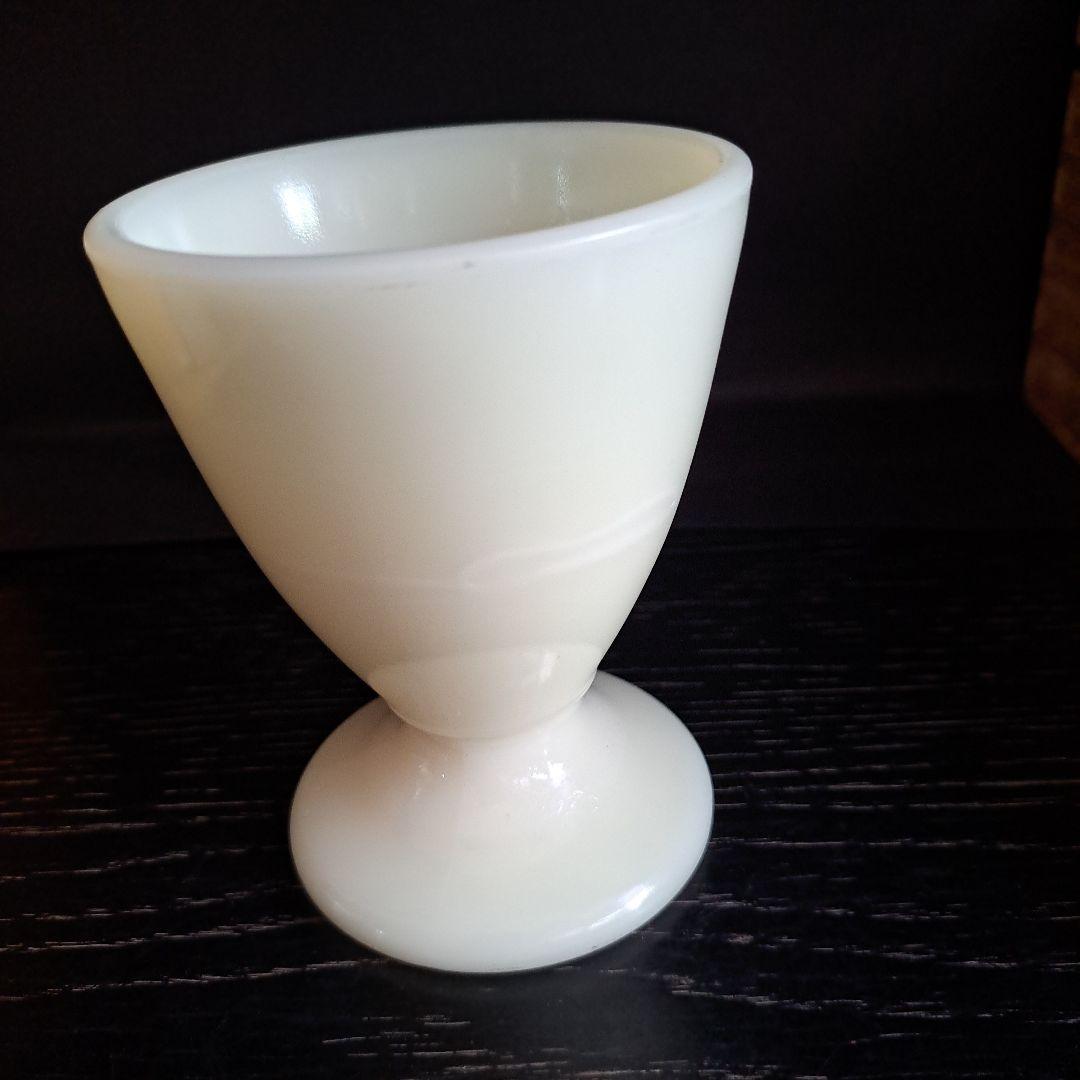 ウラン硝子 乳白 マッキータンブラー USA ファイヤーキング社 1930年