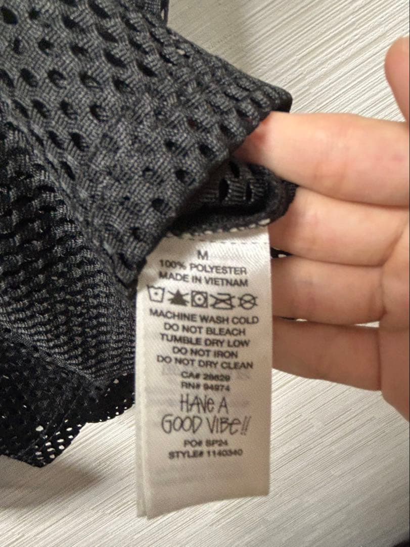 STUSSY TEAM JERSEY 80 ブラック メッシュ M