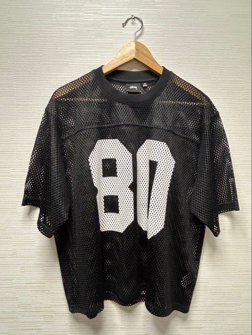 STUSSY TEAM JERSEY 80 ブラック メッシュ M