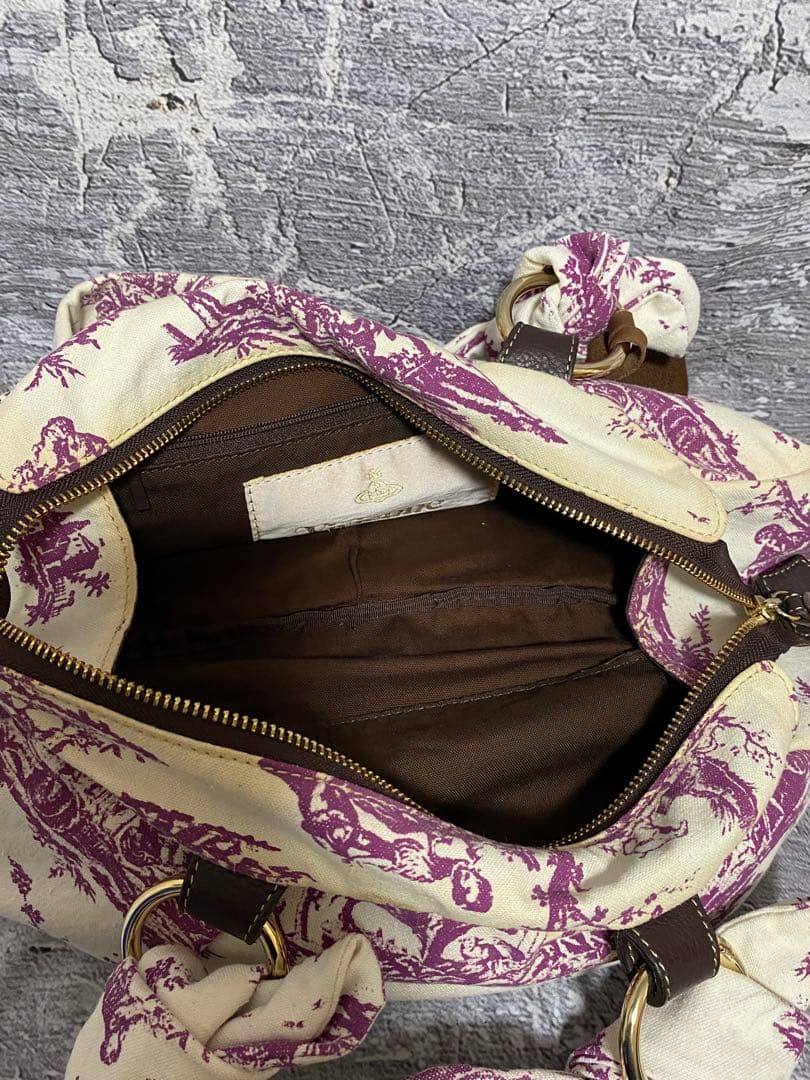 ヴィヴィアンウエストウッド　トワレ柄ハンドバッグ