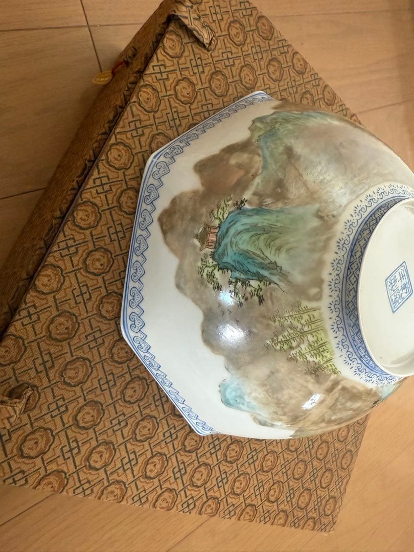 中国 景德鎮 山水 薄胎磁器 六角鉢 一客 - メルカリ