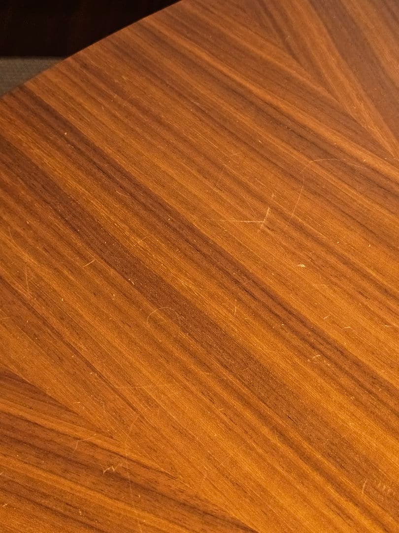 幅120cm 高さ72cm 丸テーブル 北欧 光線張り テーブル ウォールナット