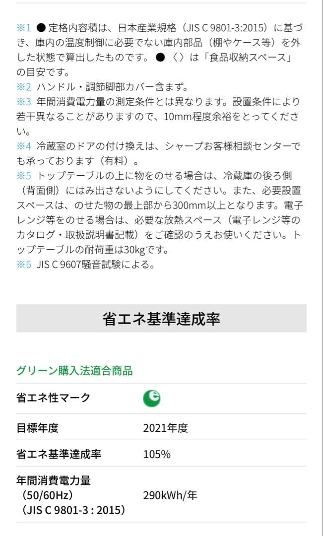 SHARP 冷蔵庫 単身者用【9/27まで】