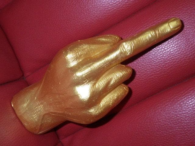 ファックサイン☆置物☆金☆26☆ミドルフィンガー☆Fuck☆雑貨☆