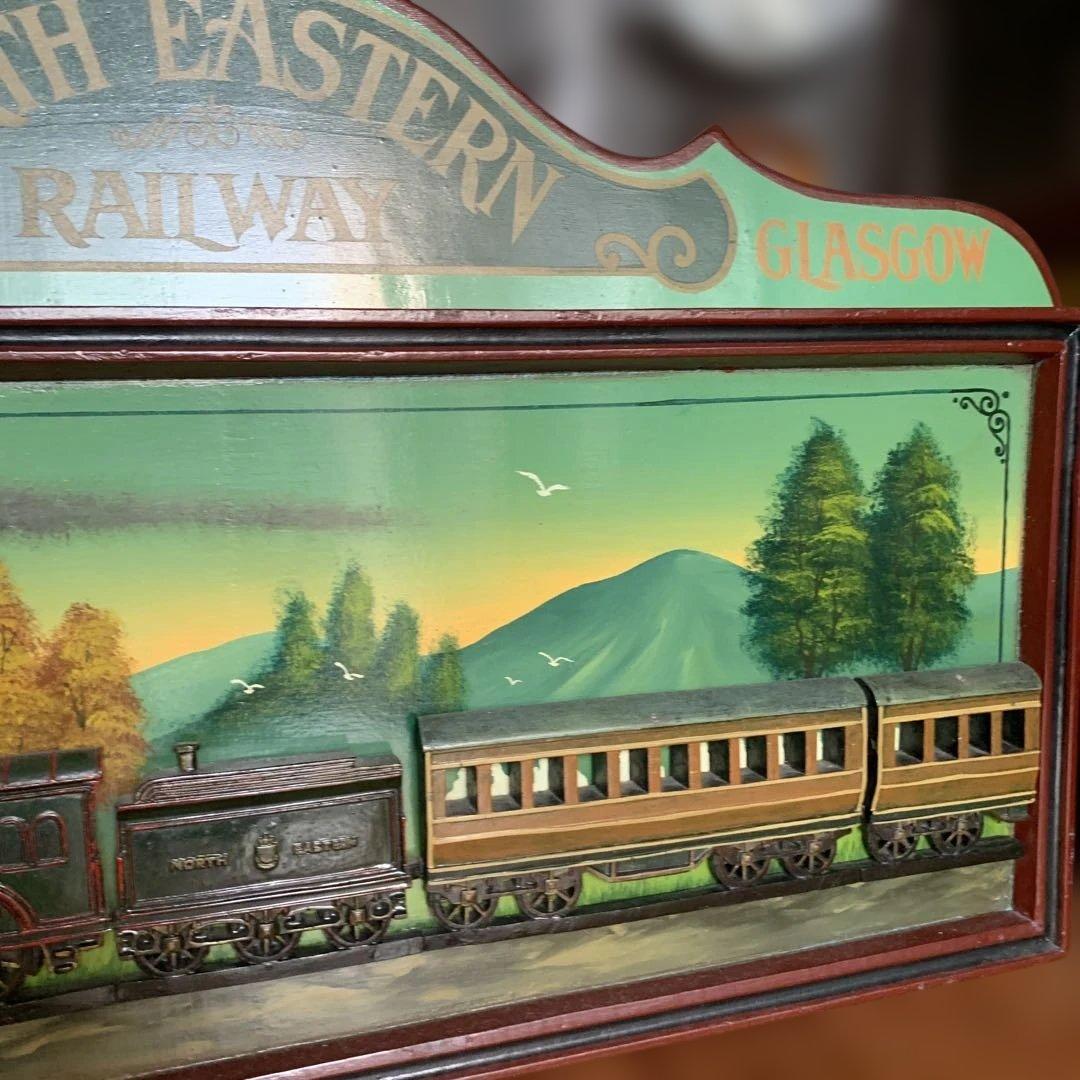 ロンドン・ノースイースタン鉄道 蒸気機関車 立体 風景 アンティーク