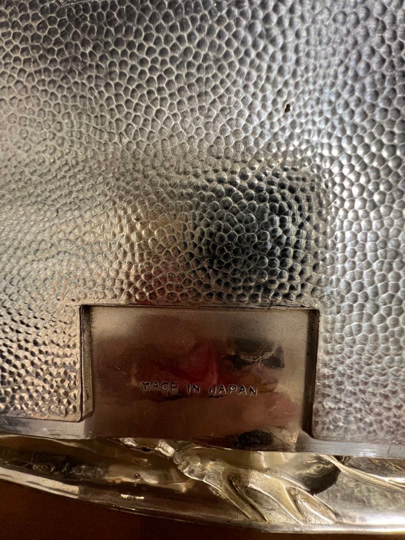 昭和レトロ 龍 日本製 白銅 灰皿セット アンティーク 喫煙具 煙草入れ