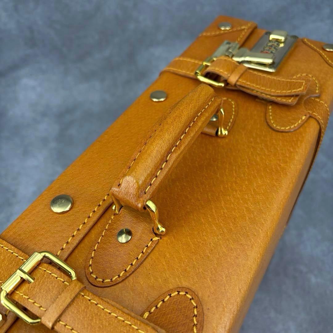 良品✨】シフレ ユーラシア 2way トランクバッグ ショルダー キャメル