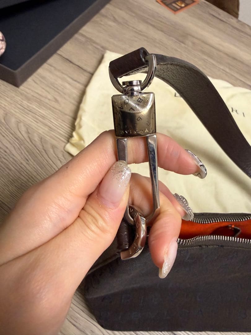 希少✨BVLGARI ワンショルダーバック ロゴマニア サークルロゴ ブラウン