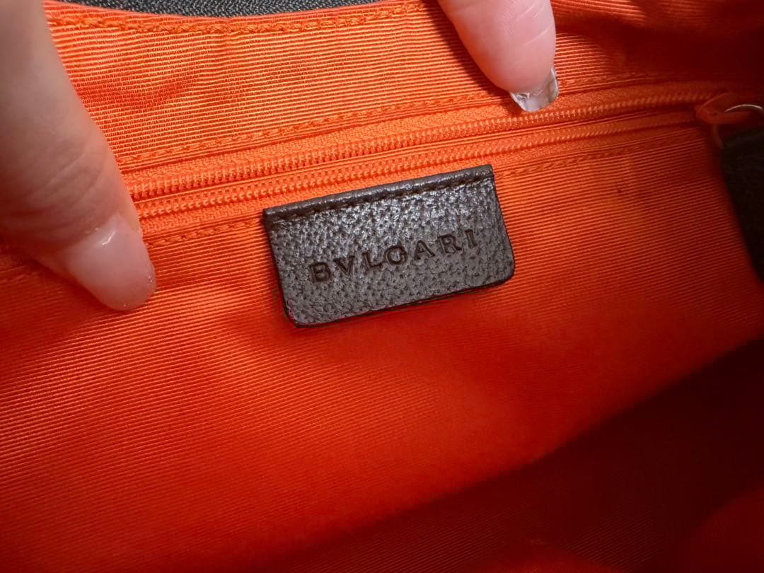 希少✨BVLGARI ワンショルダーバック ロゴマニア サークルロゴ ブラウン