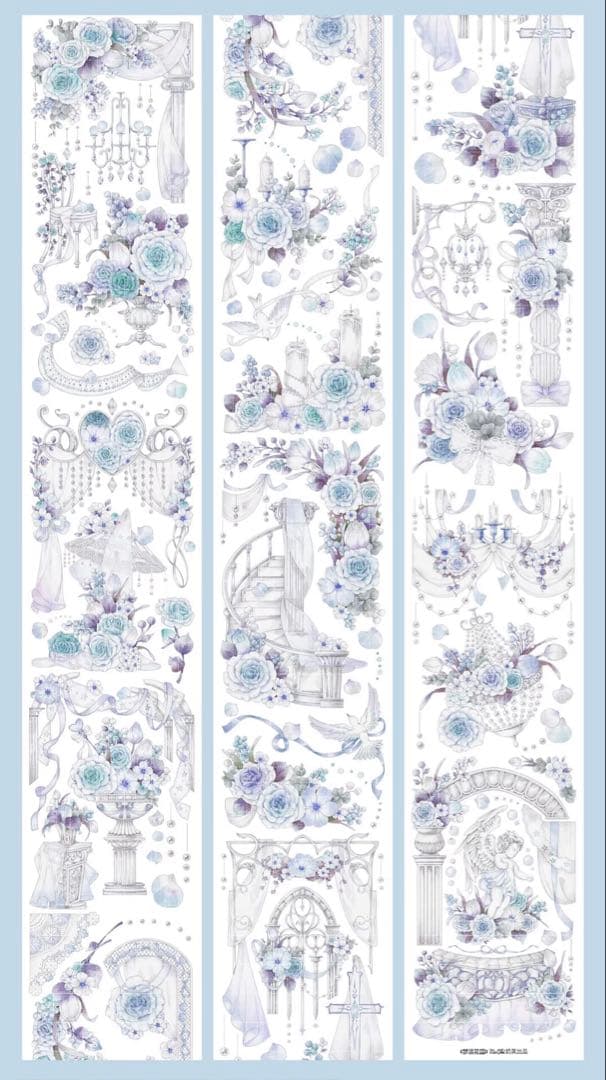 Hoshi奶芙《梦淡花园》海外マスキングテープ　マステ 【2093】